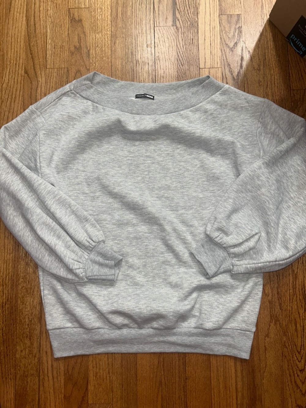 Fashion Nova Womens Crewneck Sweater - Heather Light Gray NWOT